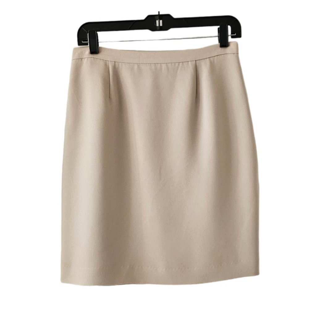 Petite Sophisticate Vintage Pencil Suit Skirt | NWT | 10P | Bone/Cream